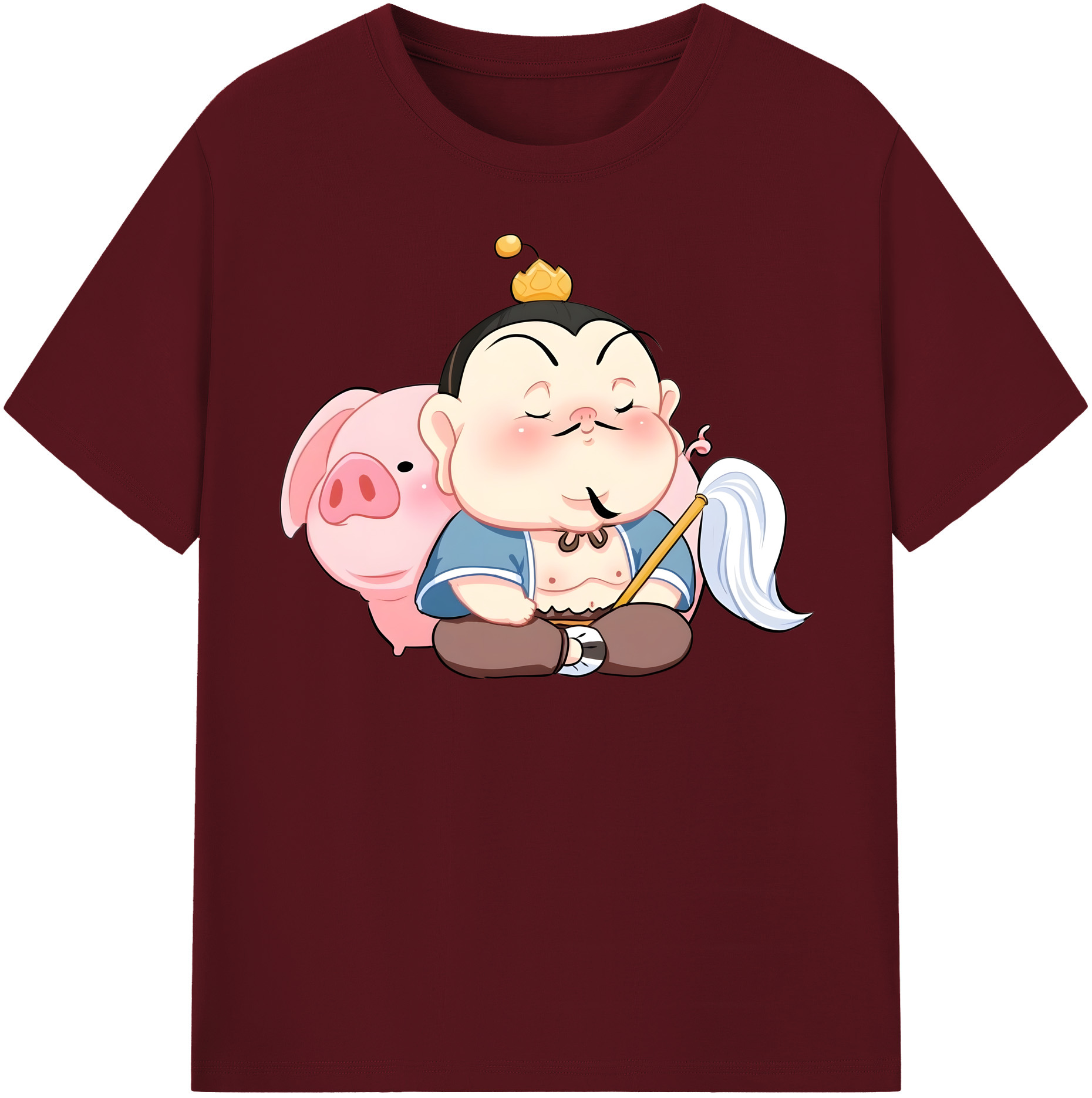 （画像用） Ne Zha 2 ナタ 魔童の大暴れ 綿100％半袖Tシャツ（フロントプリント）